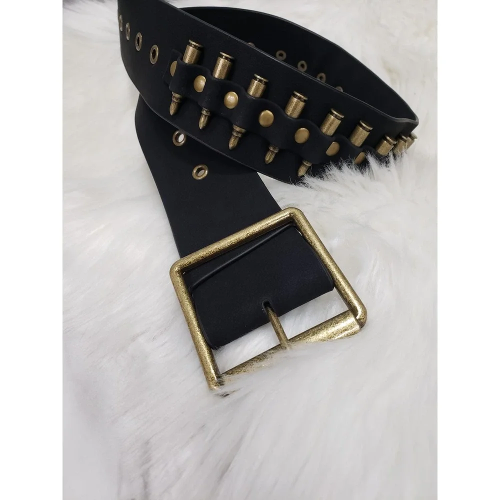 Dolls kill bullet belt gothic punk emo cybergoth cosplay futuristic goth black